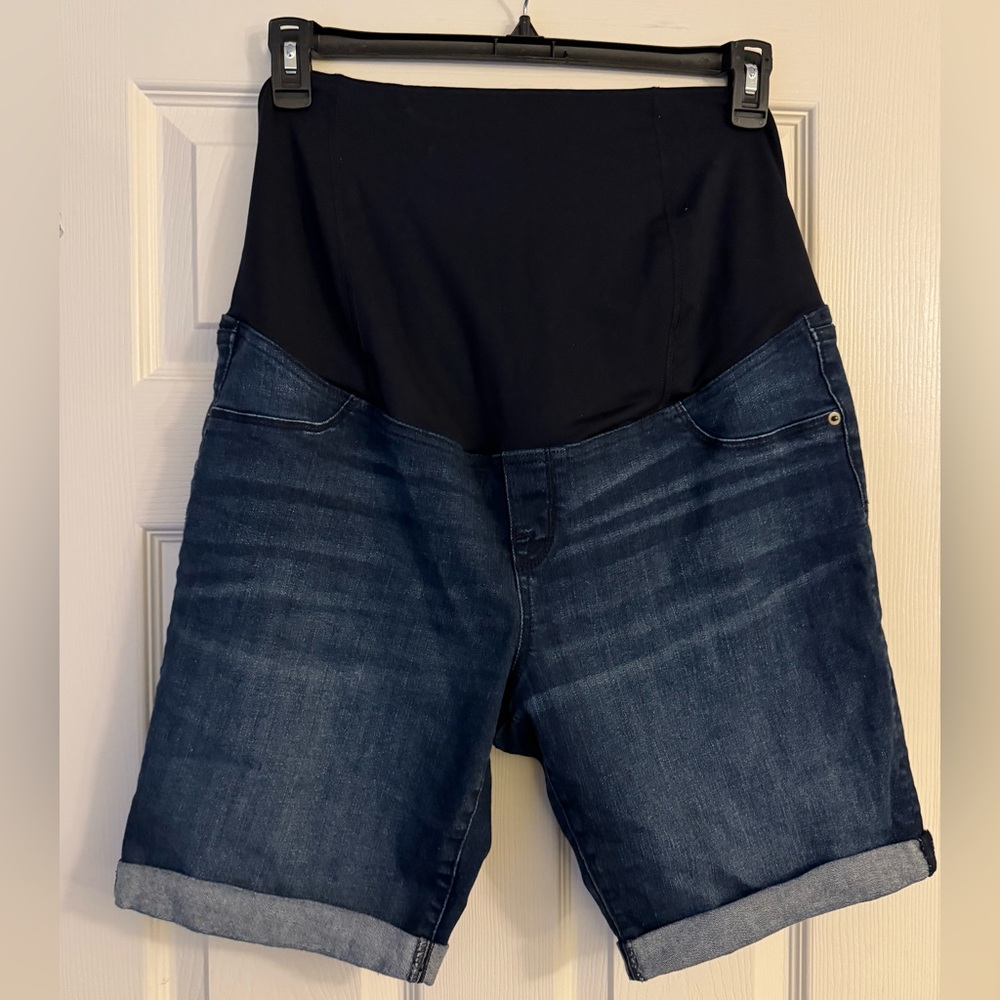 Isabel Maternity Bermuda Denim Shorts - size 14